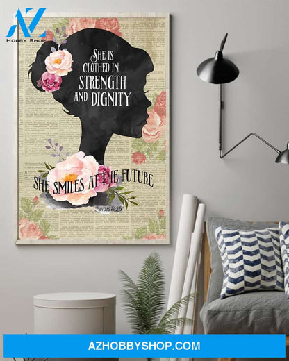 She Smiles At The Future Easter Canvas And Poster, Wall Decor Visual Art, Wall Poster, My Poster Wall