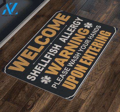 Shellfish Warning Doormat | Welcome Mat | House Warming Gift