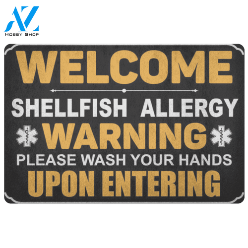 Shellfish Warning Doormat | Welcome Mat | House Warming Gift