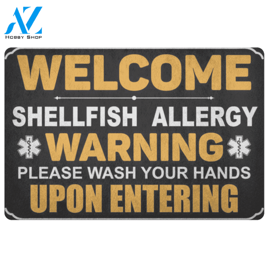 Shellfish Warning Doormat | Welcome Mat | House Warming Gift