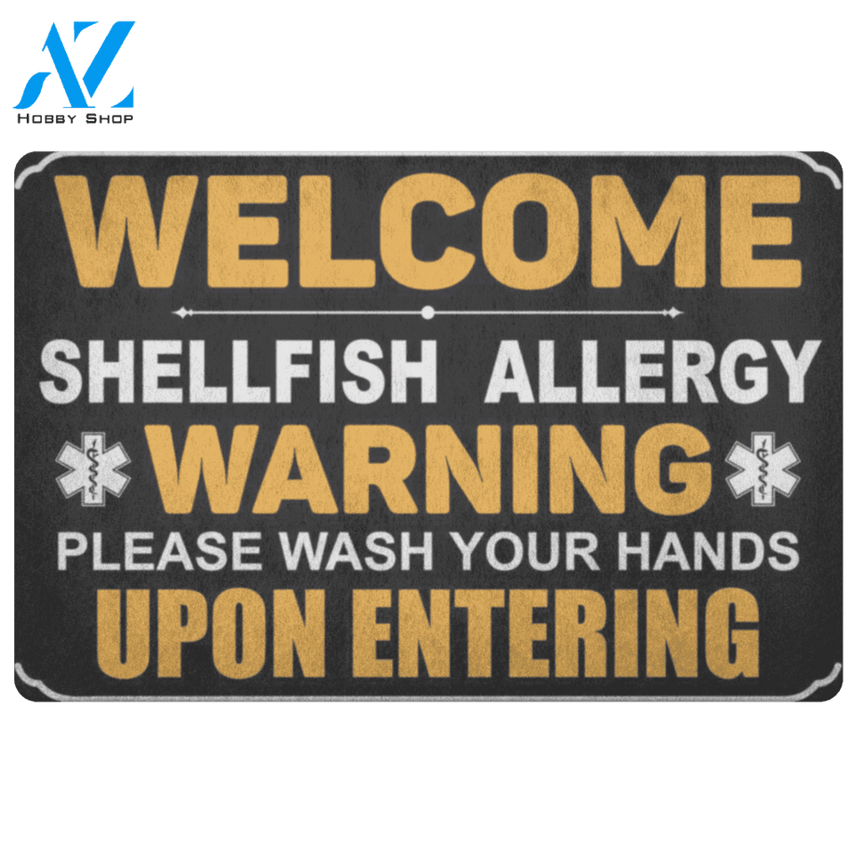Shellfish Warning Doormat | Welcome Mat | House Warming Gift