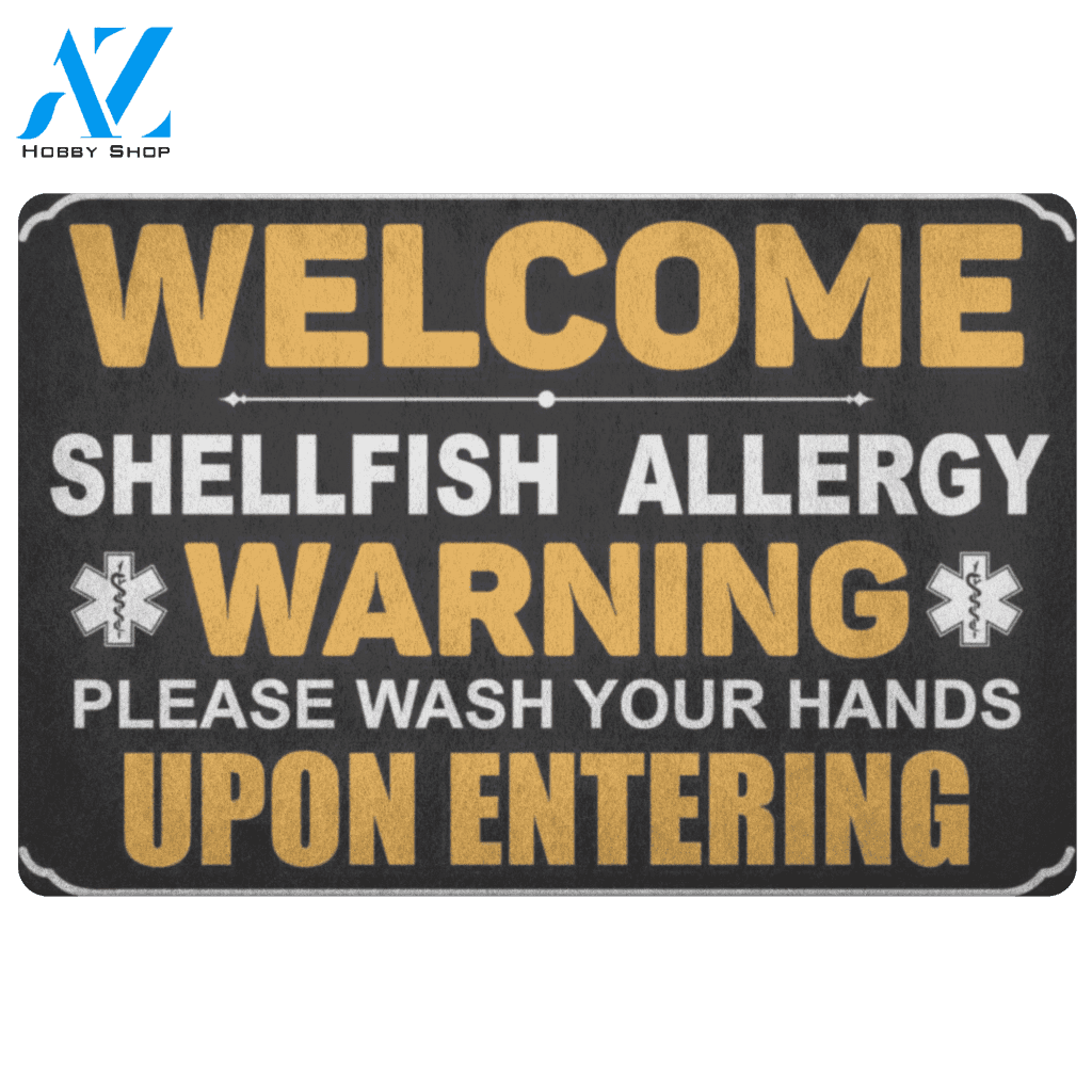 Shellfish Warning Doormat | Welcome Mat | House Warming Gift