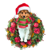 Godmerch- Ornament- Sheltie Christmas Ornament, Happy Christmas Ornament, Car Ornament