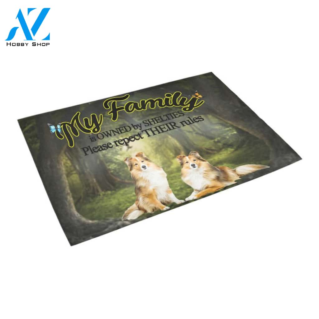 TD Shelties Rules Doormat | WELCOME MAT | HOUSE WARMING GIFT