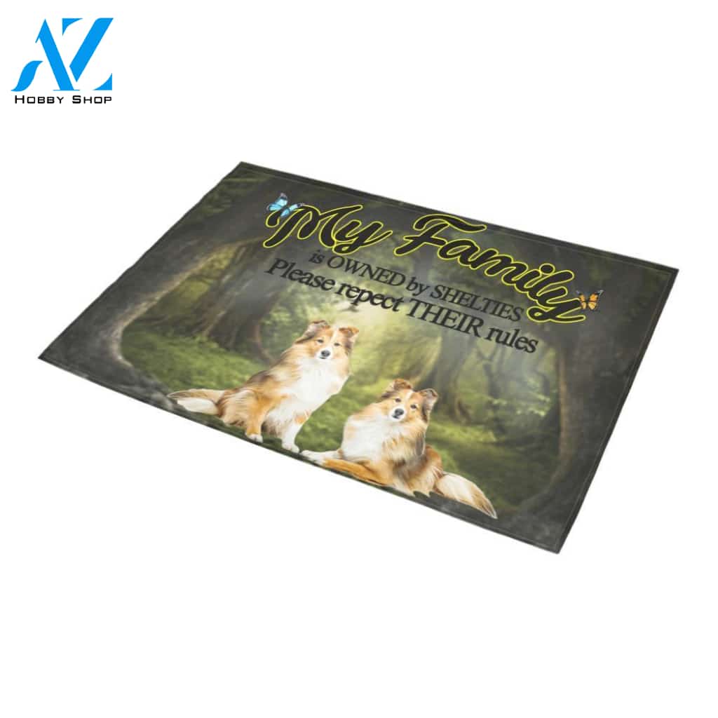 TD Shelties Rules Doormat | WELCOME MAT | HOUSE WARMING GIFT