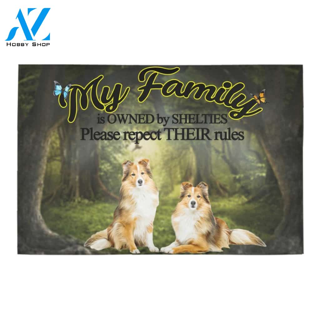TD Shelties Rules Doormat | WELCOME MAT | HOUSE WARMING GIFT