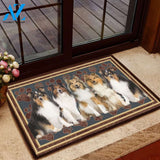 Shetland Sheepdog Friends - Dog Doormat Welcome Mat House Warming Gift Home Decor Gift for Dog Lovers Funny Doormat Gift Idea