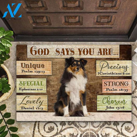 Shetland Sheepdog God Says You Are Doormat