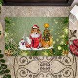 Shetland Sheepdog Merry Christmas Doormat