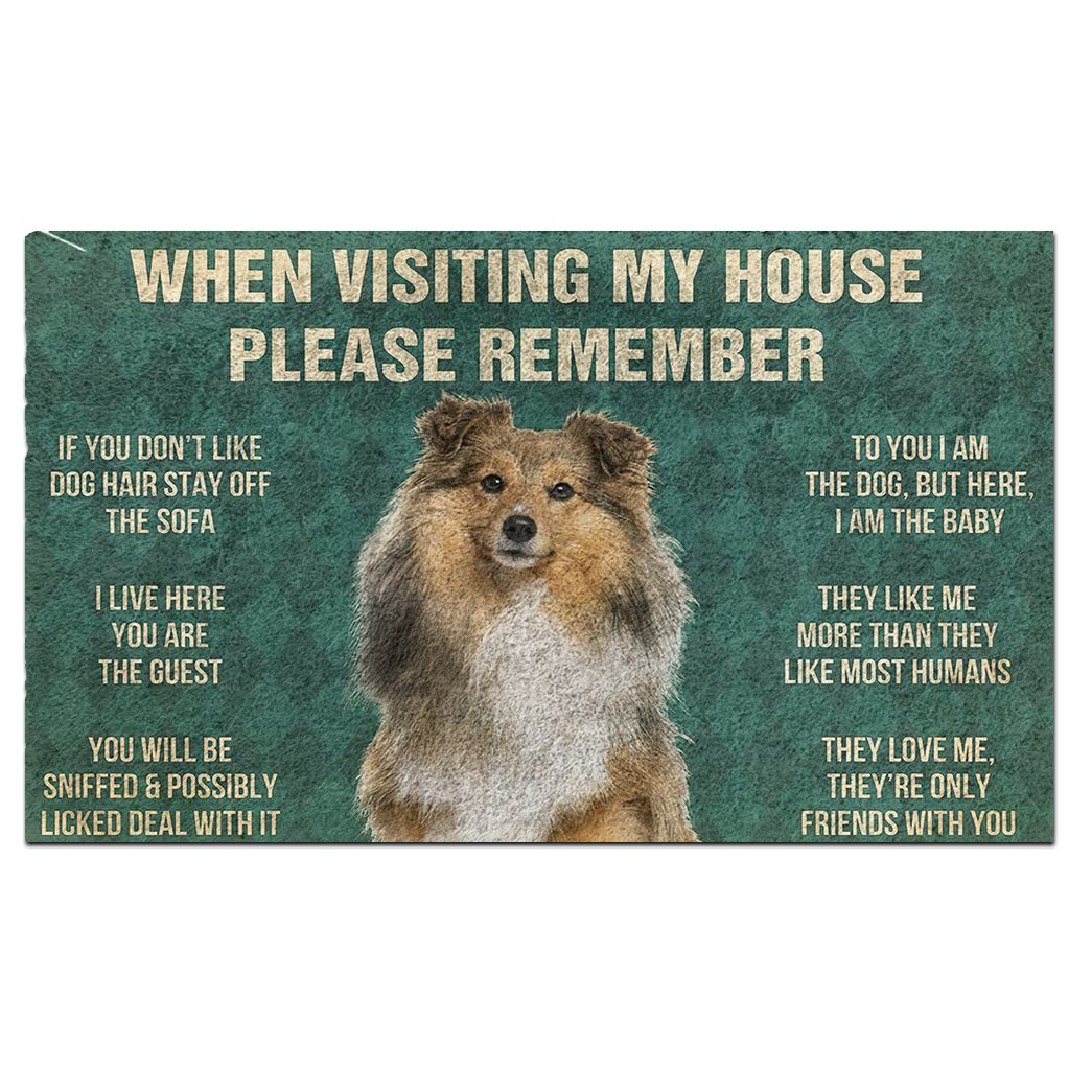 Shetland Sheepdog's Rules Doormat