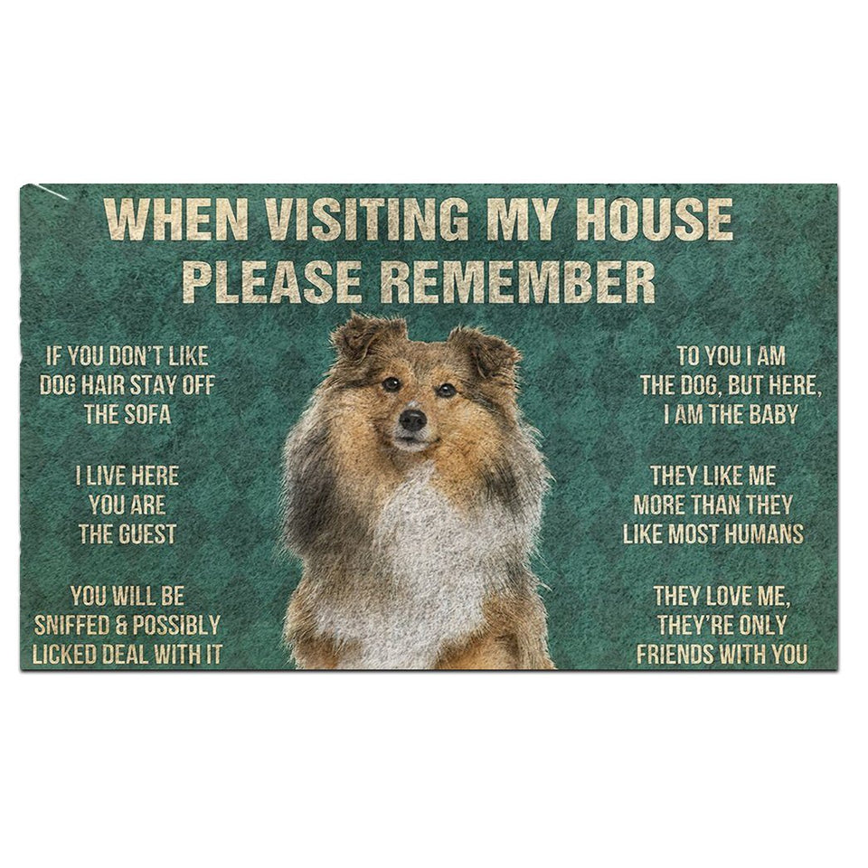 Shetland Sheepdog's Rules Doormat