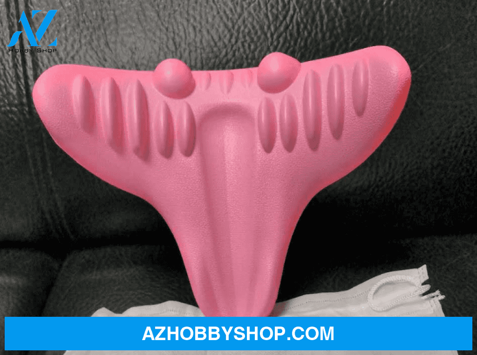 Shiatsu Massage Pillow C-Rest Neck And Cervical Spine Relaxation Muscle Memory Foam Pink