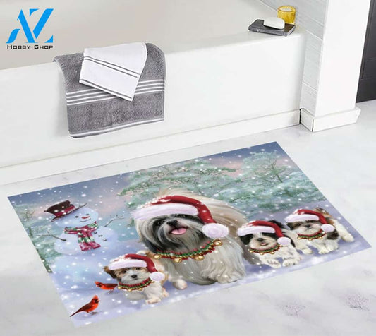 Shih Tzu Christmas Dog Running Doormat