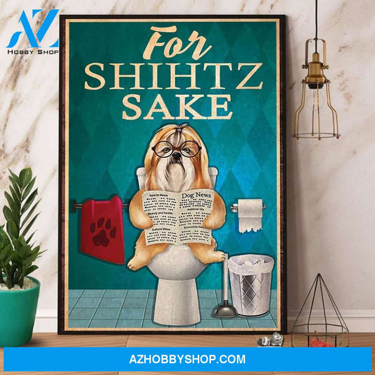 Shih Tzu Dog For Shihtz Sake Retro Canvas And Poster, Wall Decor Visual Art