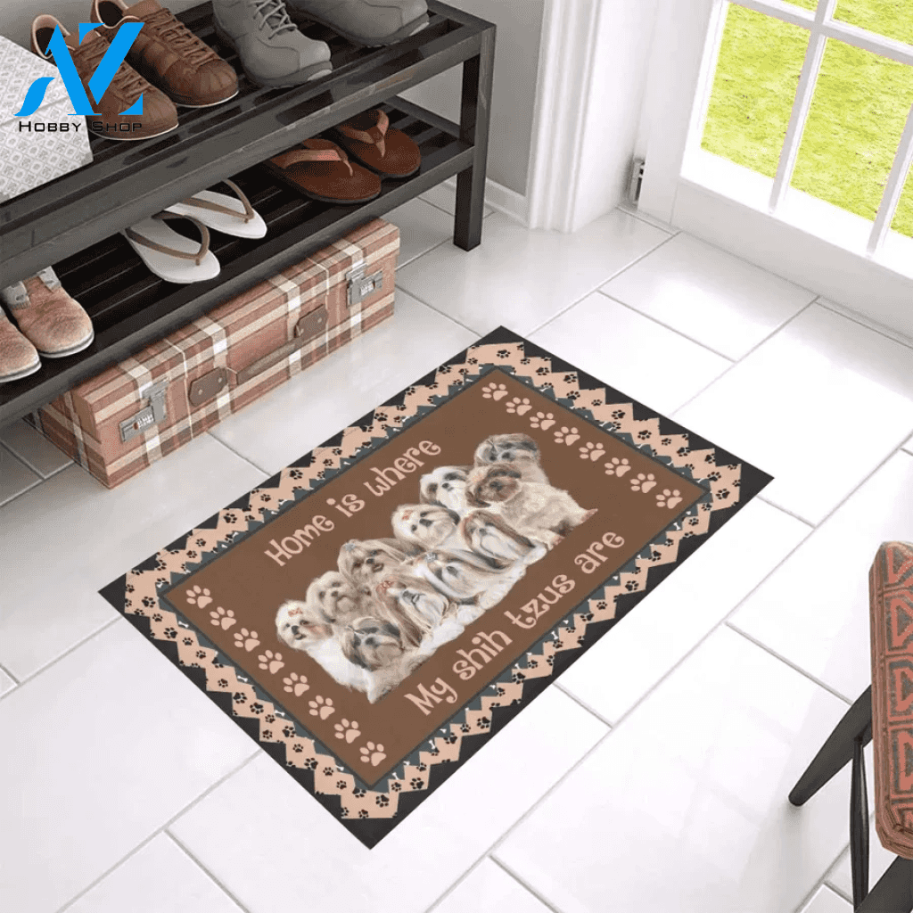 Shih Tzu Home Is Where Doormat