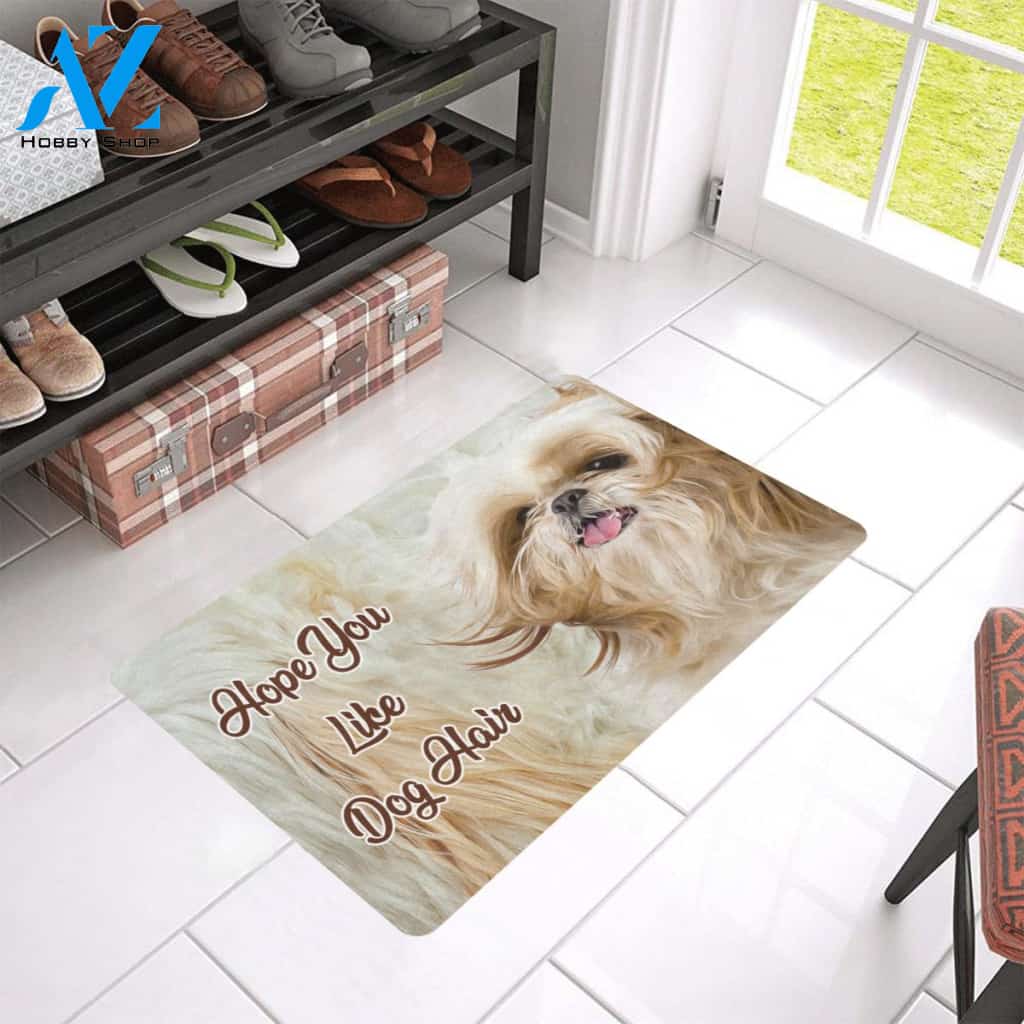 Shih Tzu Hope You Like Dog Hair Doormat Indoor And Outdoor Mat Entrance Rug Sweet Home Decor Housewarming Gift Gift For Friend Family Stem Feminist