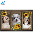 Shih Tzu Lovely sunflowers gift for you Doormat | Welcome Mat | House Warming Gift