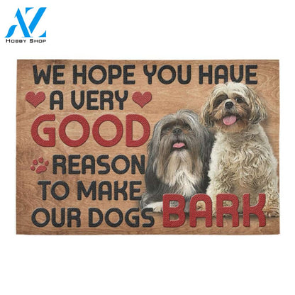 Shih Tzu Make Our Dogs Bark Doormat Indoor And Outdoor Mat Entrance Rug Sweet Home Decor Housewarming Gift Gift For Friend Family Stem Feminist