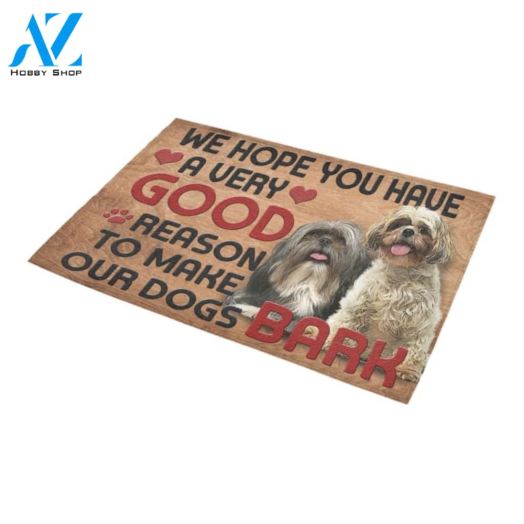 Shih Tzu Make Our Dogs Bark Doormat Indoor And Outdoor Mat Entrance Rug Sweet Home Decor Housewarming Gift Gift For Friend Family Stem Feminist