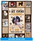 Shih-Tzu Multiple Love Designs Fleece Blanket Gift For Shih-Tzu Dog Lovers Gift For Family Friend 