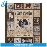 Shih-Tzu Multiple Love Designs Fleece Blanket Gift For Shih-Tzu Dog Lovers Gift For Family Friend Home Decor Bedding Couch Sofa Soft And Comfy Cozy