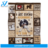 Shih-Tzu Multiple Love Designs Fleece Blanket Gift For Shih-Tzu Dog Lovers Gift For Family Friend Home Decor Bedding Couch Sofa Soft And Comfy Cozy