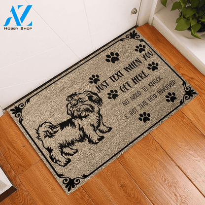 Shih Tzu No need to get the dog involved Rubber Base Doormat | Welcome Mat | House Warming Gift