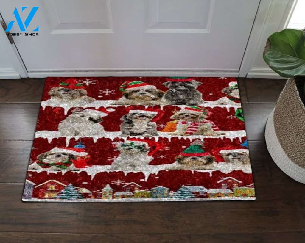 Shih Tzu Snow Christmas Doormat