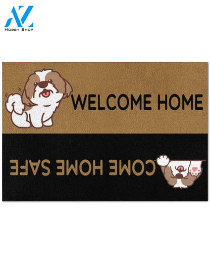 Shih Tzu Welcome Goodbye Doormat Gift For Shih Tzu Lovers Gift For Friend Family Home Decor Warm House Gift Welcome Mat