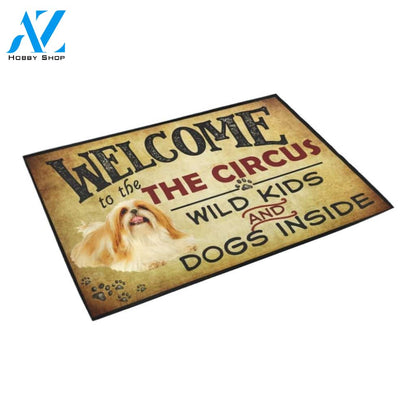 Shih Tzu Welcome To The Circus Doormat Indoor And Outdoor Mat Entrance Rug Sweet Home Decor Housewarming Gift Gift For Friend Family Stem Feminist