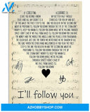 Shinedown I'll Follow You Heart Lyrics Singed Gifts Music Canvas And Poster,Wall Decor Visual Art, Song Lyrics Poster