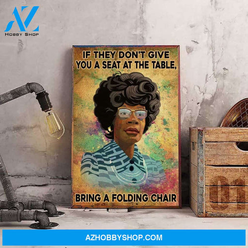 Shirley Chisholm Poster, American Politician Quote Poster, Empower Black Woman Canvas And Poster, Wall Decor Visual Art 1