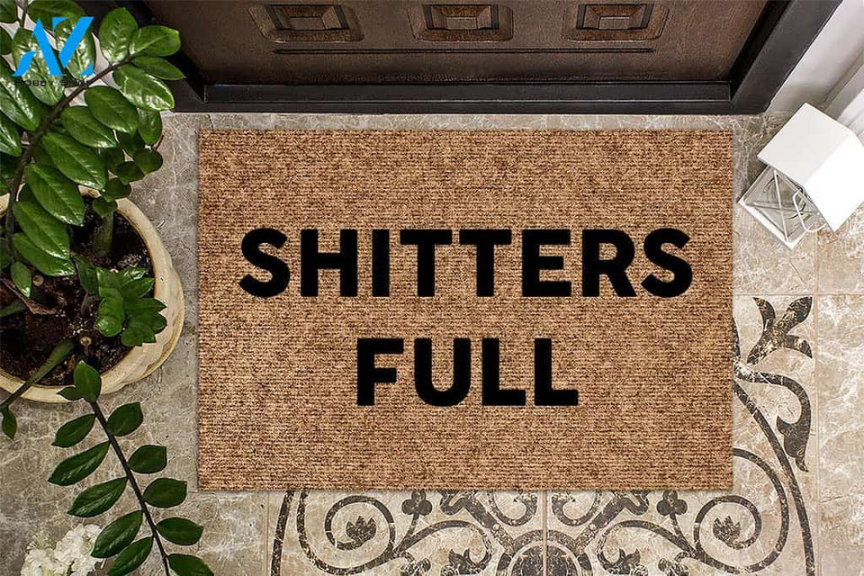 Shitters Full Funny Christmas Doormat | Welcome Mat | House Warming Gift