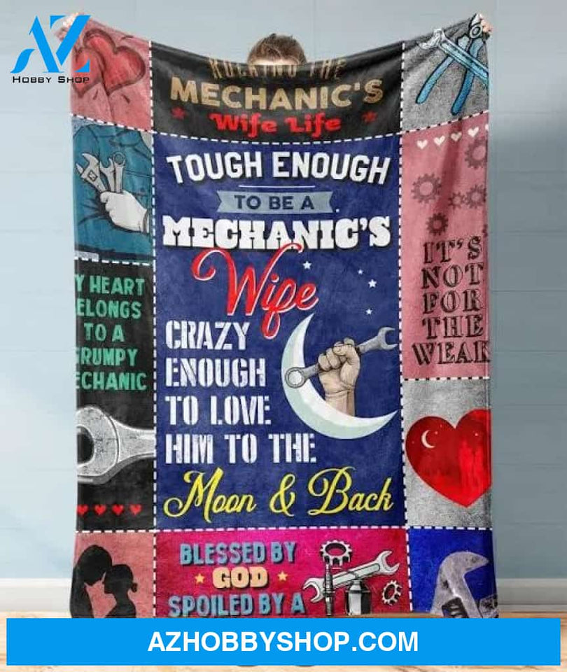 Shockgift Fleece Blanket Mechanic's Wife Blanket