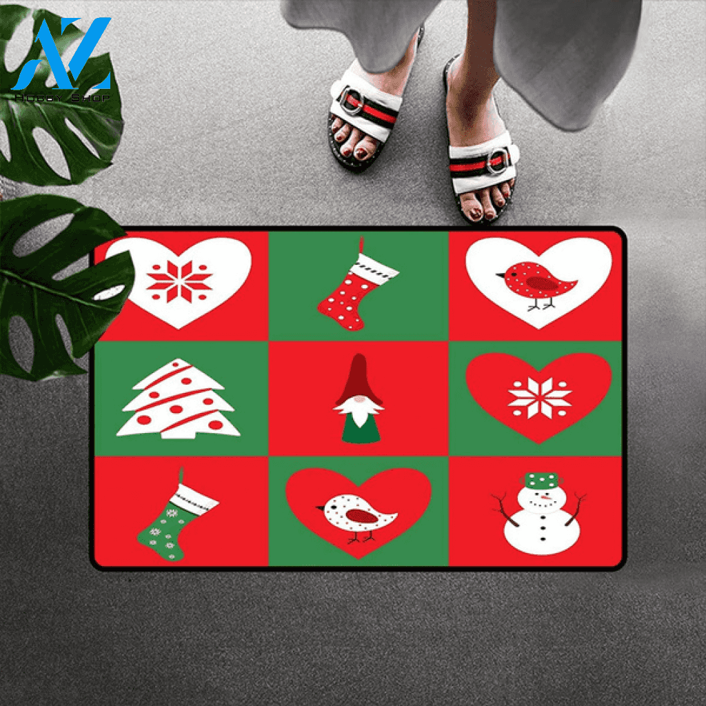 Shoes At The Door Beautiful Christmas Doormat Welcome Mat Housewarming Home Decor Funny Doormat Gift Idea