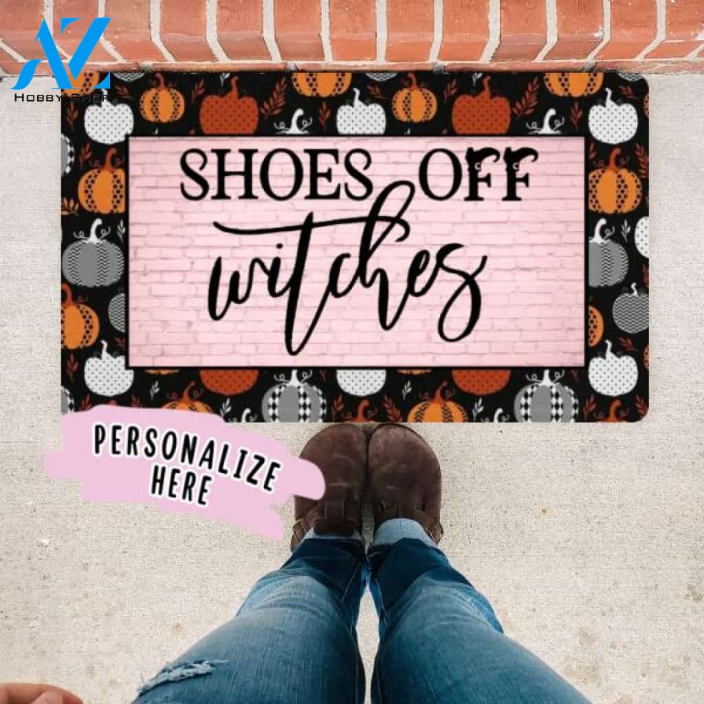 Shoes Off Witches Door Mat, Halloween Gift, Funny Doormat, Welcome Mat, Halloween Decor, Funny Door Mat, Home Doormat, Halloween Mat
