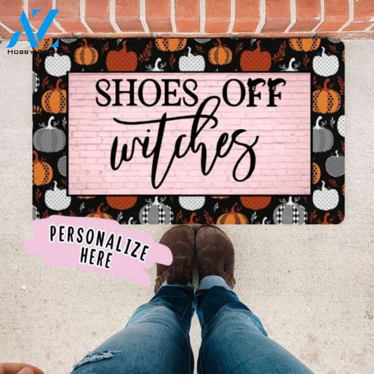 Shoes Off Witches Door Mat, Halloween Gift, Funny Doormat, Welcome Mat, Halloween Decor, Funny Door Mat, Home Doormat, Halloween Mat