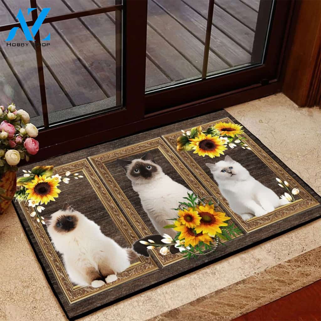 Siamese Persian cat Doormat | Welcome Mat | House Warming Gift