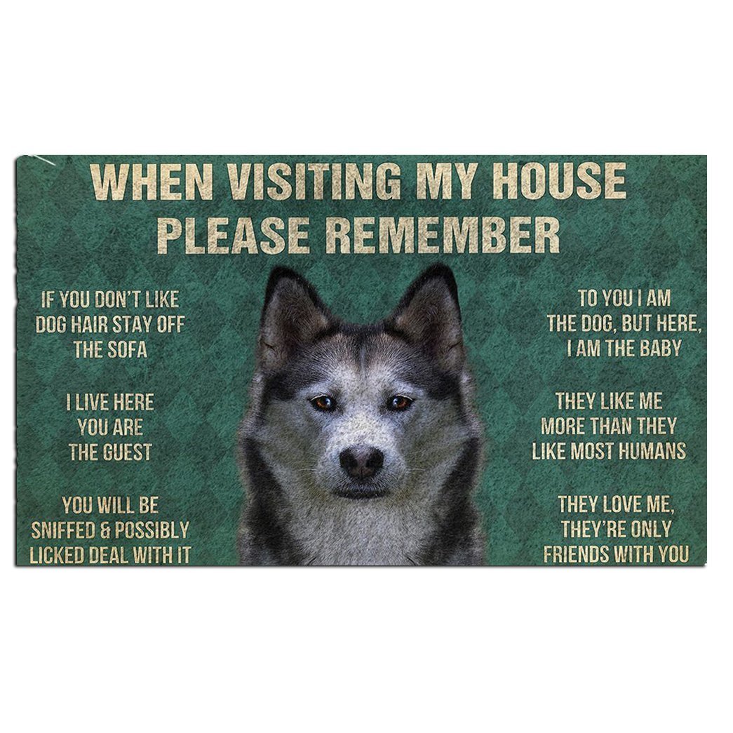Siberian Husky's Rules Doormat