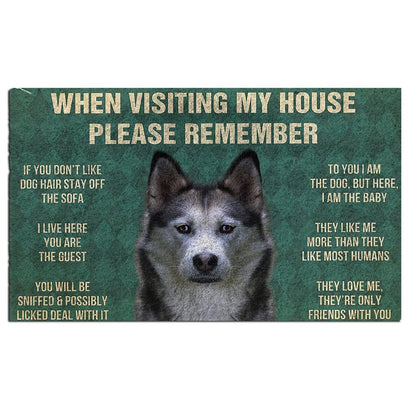 Siberian Husky's Rules Doormat