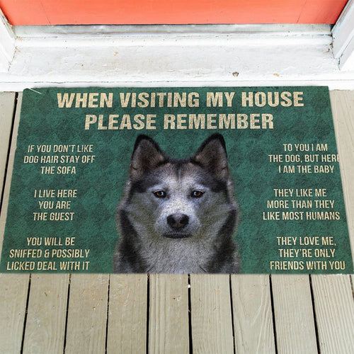 Siberian Husky's Rules Doormat