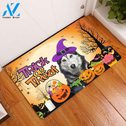 Siberian Husky Halloween - Dog Doormat Welcome Mat House Warming Gift Home Decor Gift for Dog Lovers Funny Doormat Gift Idea