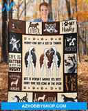Siberian Husky Love Collection Sherpa Fleece Blanket, Gift For Husky Lovers Gift For Family Friend Birthday Home Decor Bedding Couch Sofa Soft And Comfy Cozy