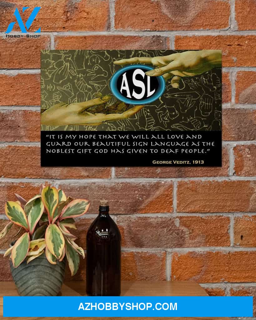 Sign Language God Gift Easter Canvas Wall Art, Wall Decor Visual Art, Canvas Decor