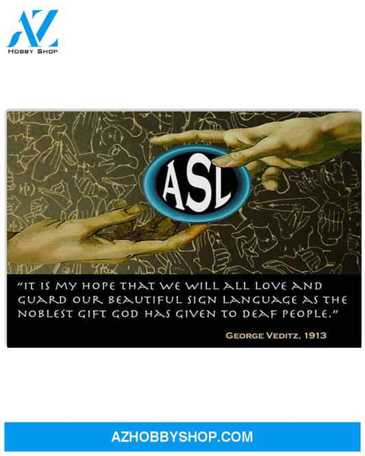 Sign Language God Gift Easter Canvas Wall Art, Wall Decor Visual Art, Canvas Decor