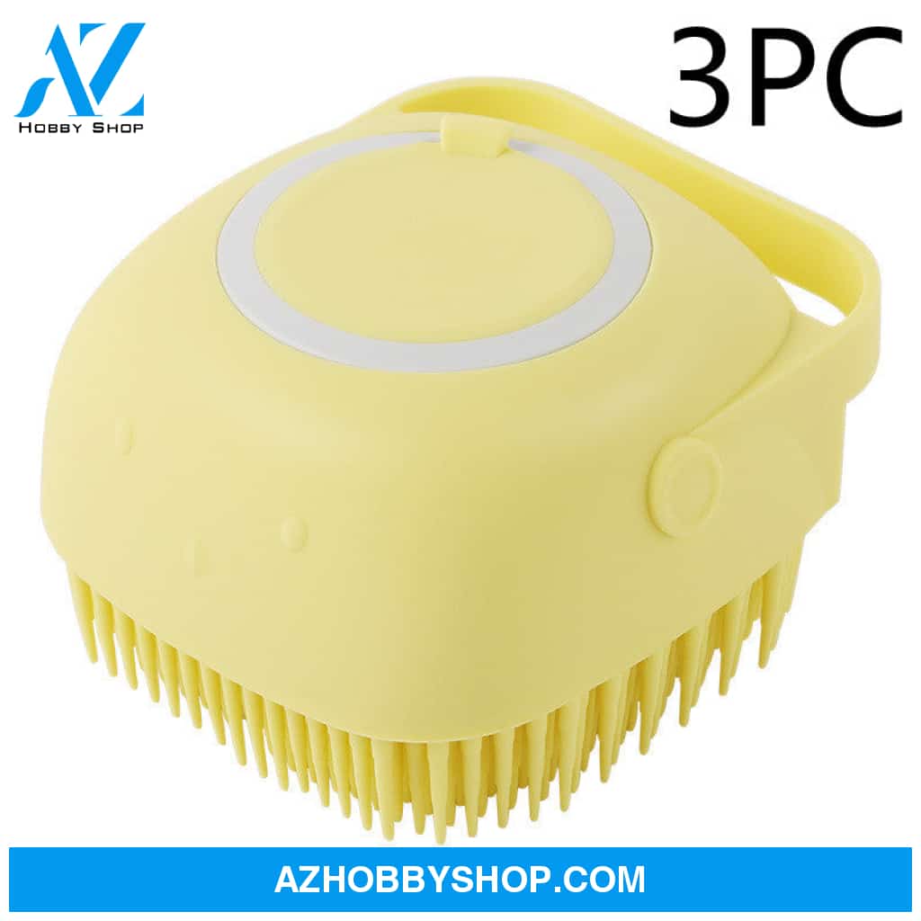 Silicone Dog Bath Massage Gloves Brush Pet Cat Bathroom Cleaning Tool Comb For Can Pour Shampoo