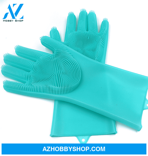 Silicone Heat-Resistant Cleaning Brush Scrubbing Gloves