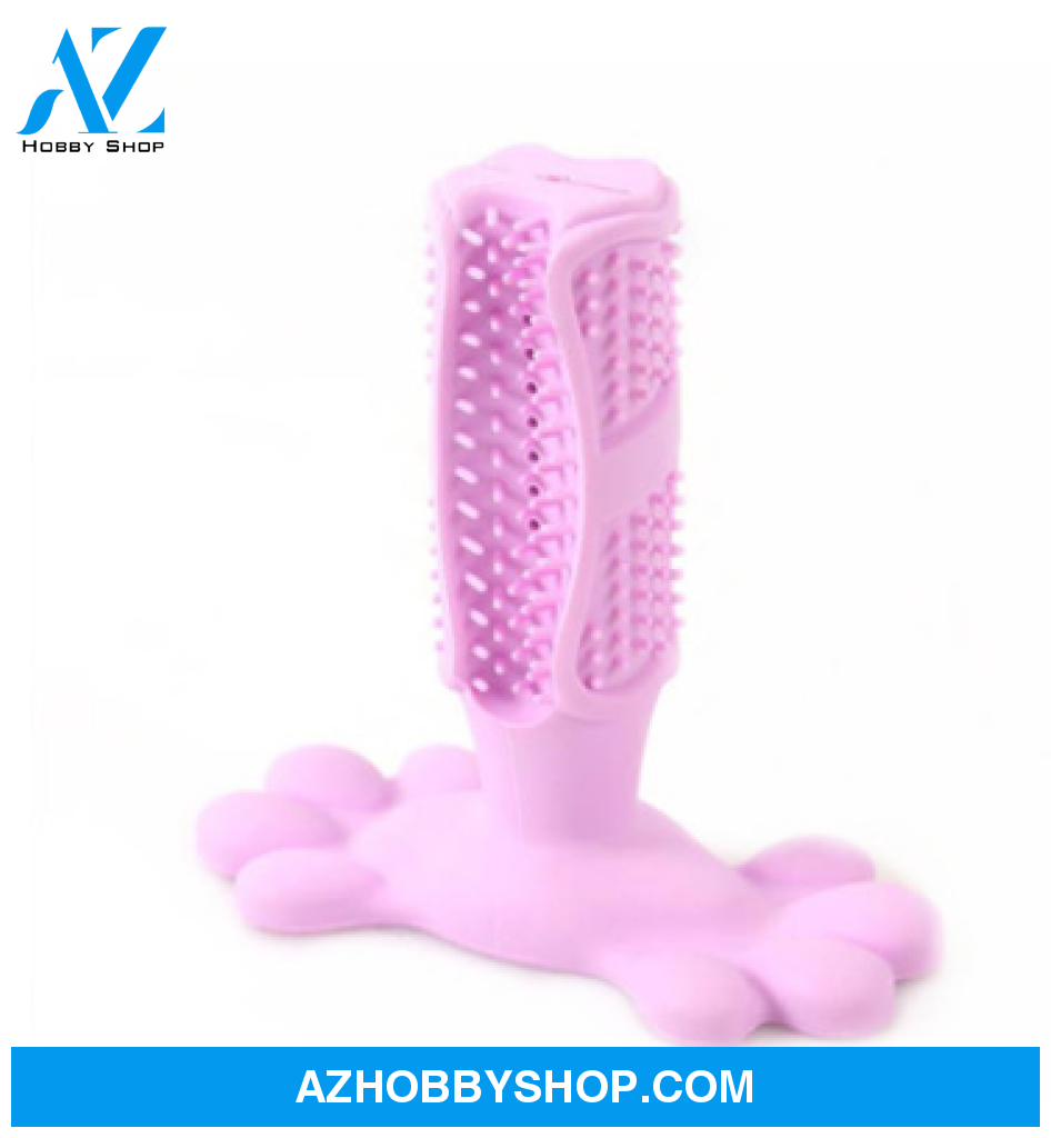 Silicone Pet Toothbrush Dog Tooth Stick Brush L / Purple