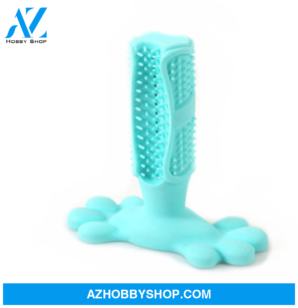 Silicone Pet Toothbrush Dog Tooth Stick Brush M / Skyblue