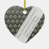 Silver Wedding Anniversary Mum An Dad Editable Ceramic Ornament